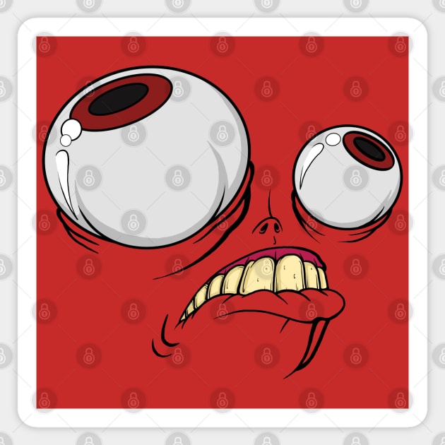 Repressed Rage Face Sticker by JCoulterArtist